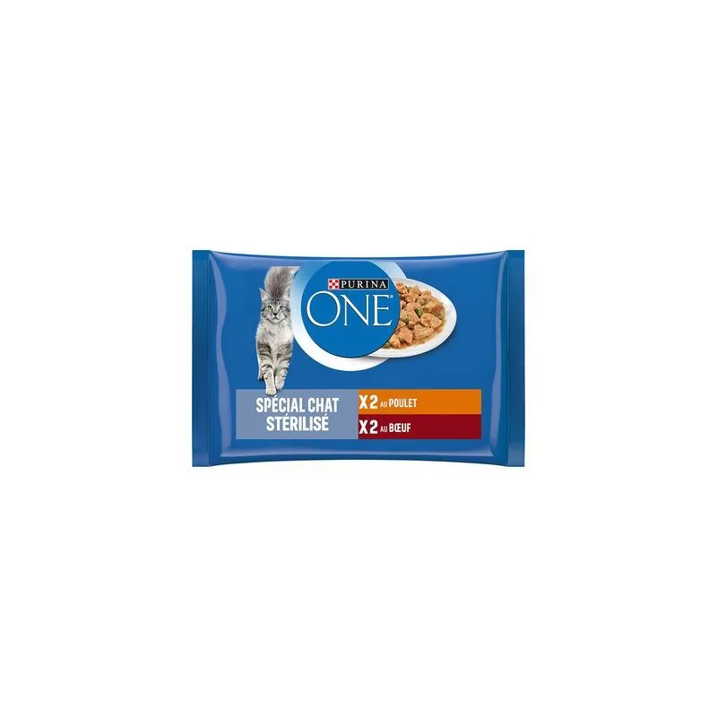 PURINA ONE 4 x 85 g (Sterilcat Pollo e Manzo)