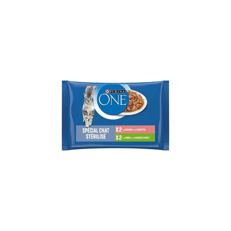 PURINA ONE 4 x 85 g (Sterilcat Salmone e Tacchino)