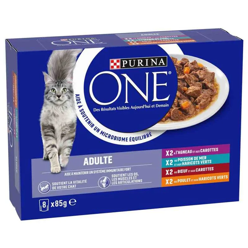 PURINA ONE Adult 8 x 85 g Umido per gatto