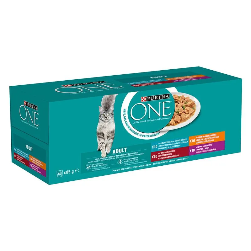 PURINA ONE Adult Pacco misto 40 x 85 g Umido per gatto