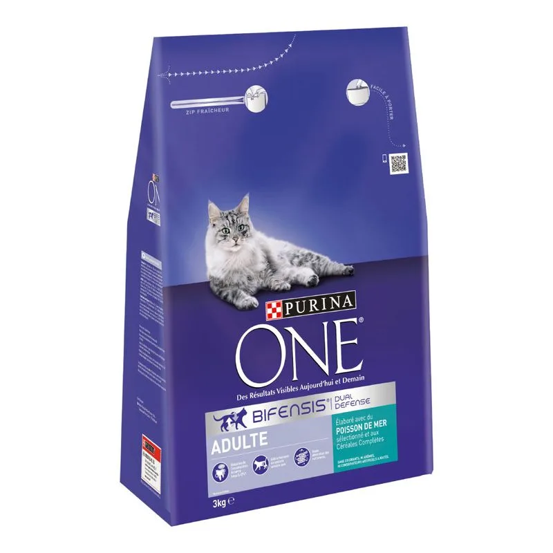 PURINA ONE Adult Pesce di mare Crocchette per gatto (2 x 3 kg)