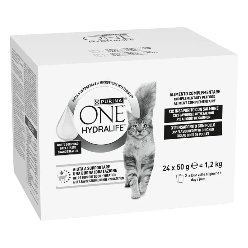 PURINA ONE Hydralife Alimento complementare liquido 24 x 50 g