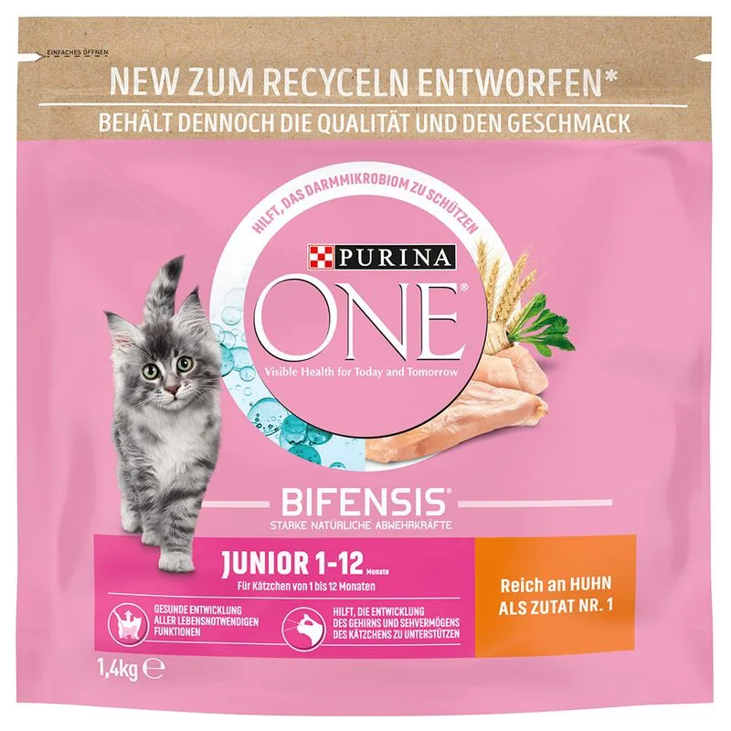 PURINA ONE Junior Crocchette per gatti (Set %: 2 x 1,4 kg)