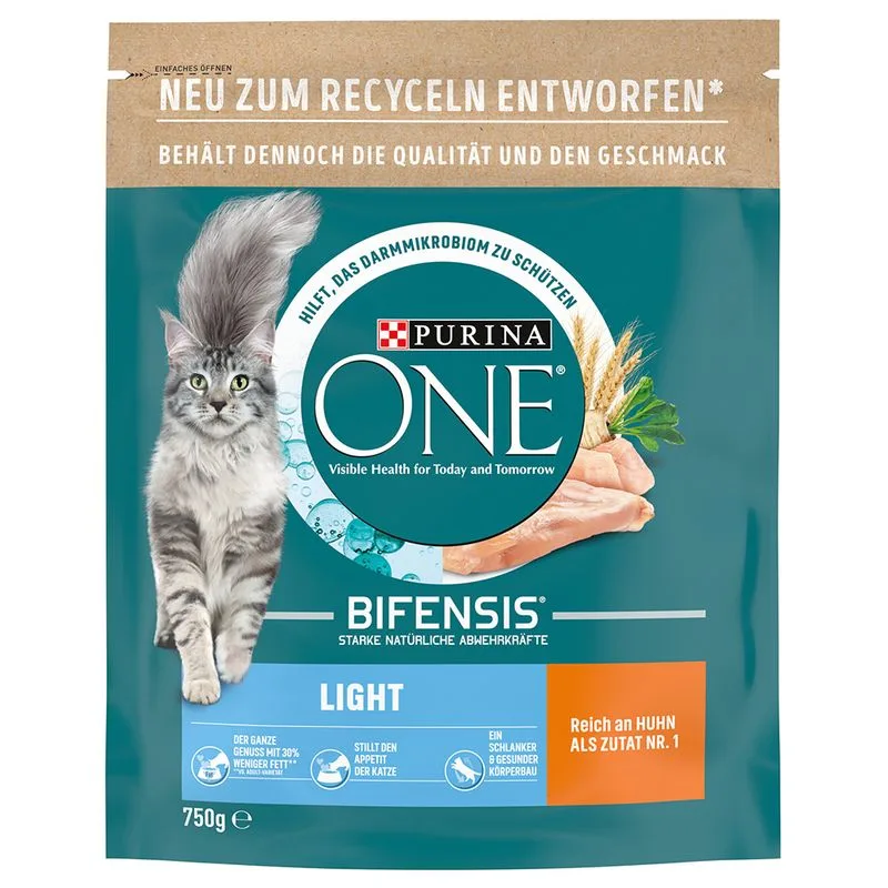 PURINA ONE Light Crocchette per gatti (Set %: 3 x 750 g)