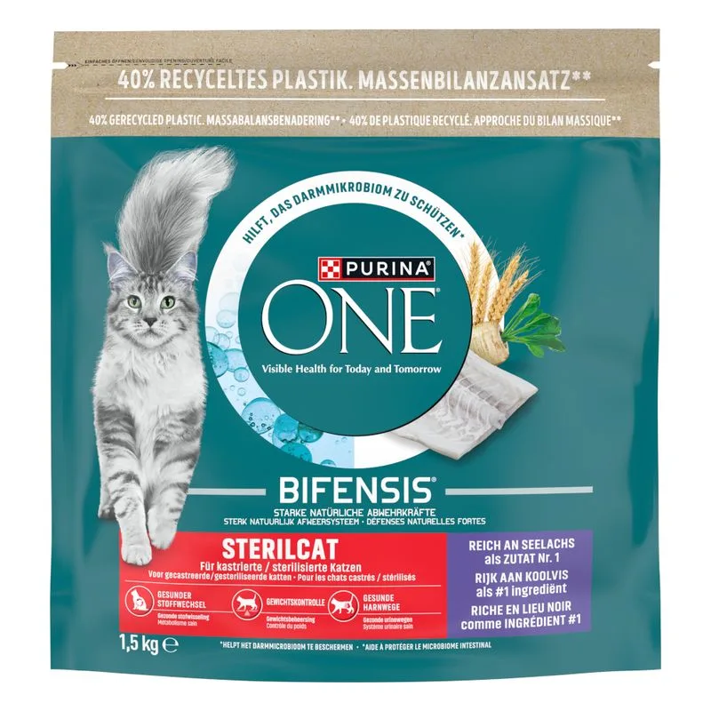 PURINA ONE SterilCat con Merluzzo Crocchette per gatto (Set %: 6 x 1,5 kg)