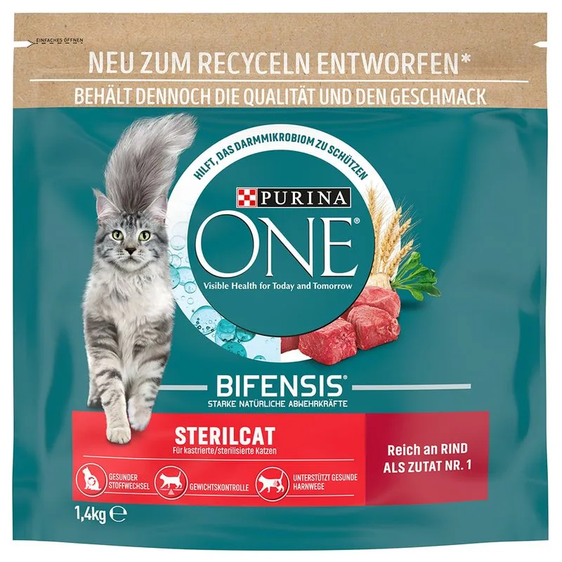 PURINA ONE SterilCat crocchette con Manzo per gatto (1,4 kg)