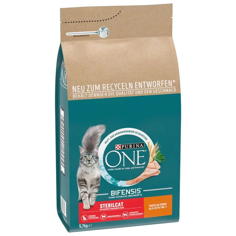PURINA ONE Sterilcat crocchette con Pollo per gatto (Set %: 2 x 5,7 kg)