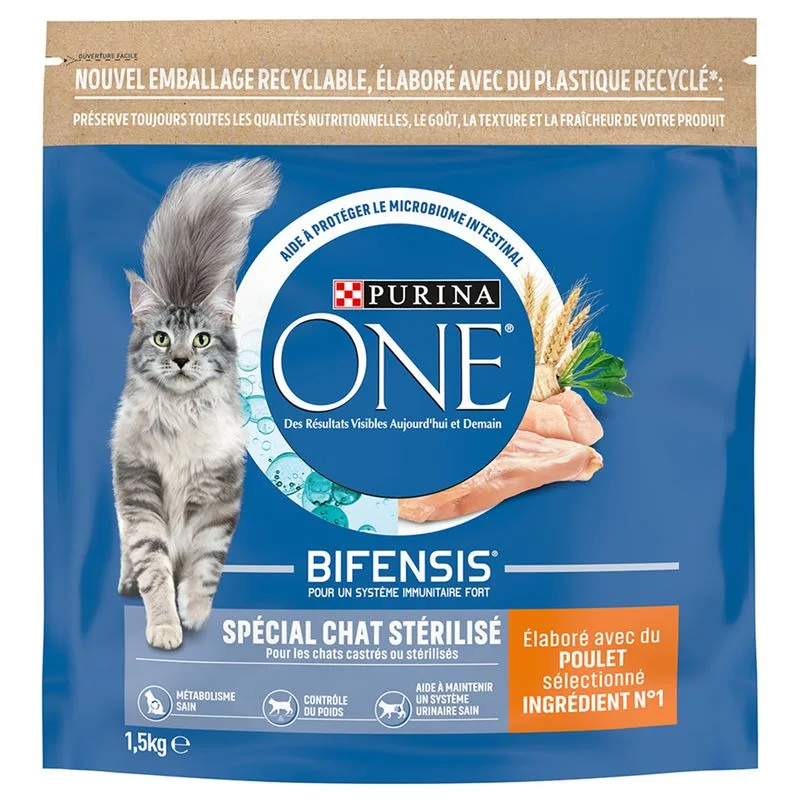 PURINA ONE Sterilised al Pollo Crocchette per gatto (Set %: 2 x 1,5 kg)
