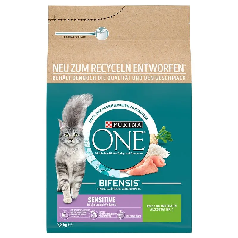 Prezzo speciale! 2 x 2,8 kg PURINA ONE Crocchette per gatti (Sensitive)