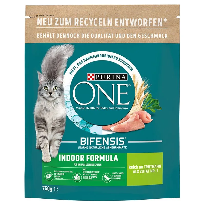 Prezzo speciale! 2 x 650 g / 750 g Purina ONE (2 x 750 g Indoor Formula)