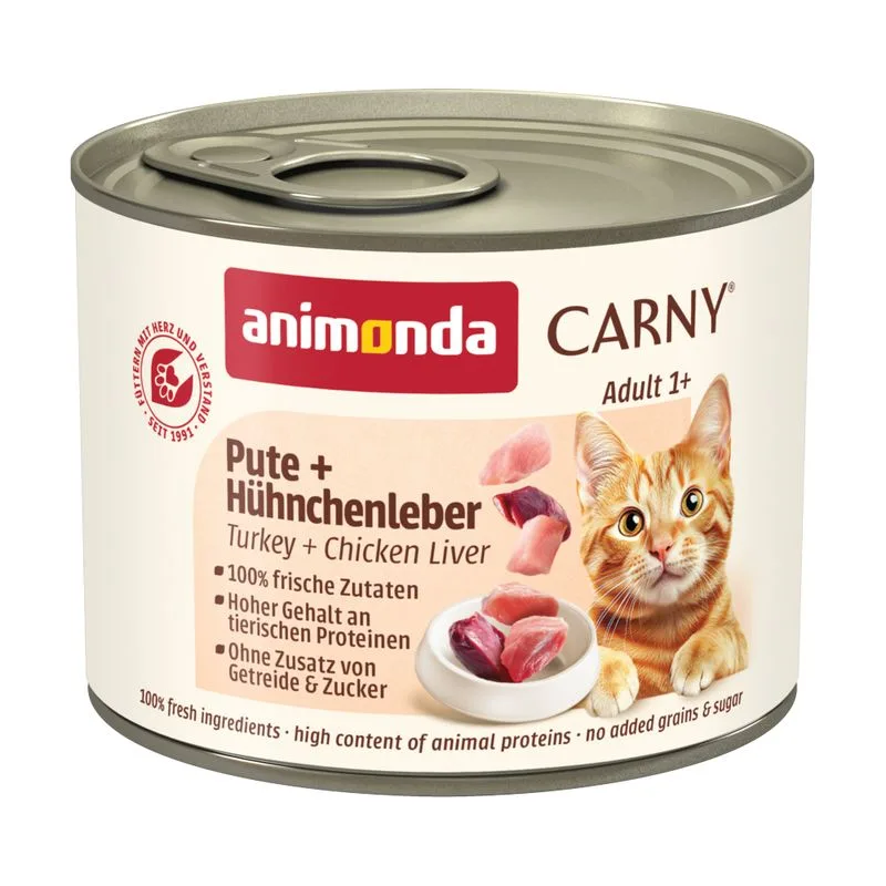 animonda Carny Adult 6 x 200 g (Tacchino & Fegato di Pollo)