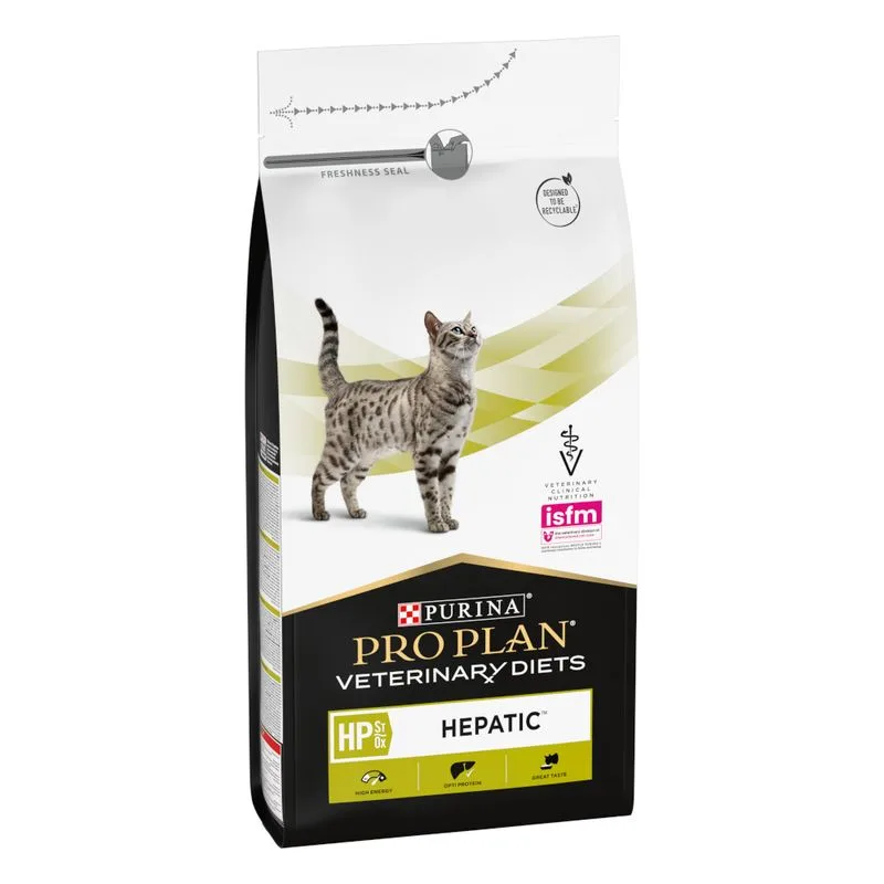 PURINA PRO PLAN Veterinary Diets Feline HP ST/OX Hepatic Crocchette gatto (Set %: 2 x 1,5 kg)