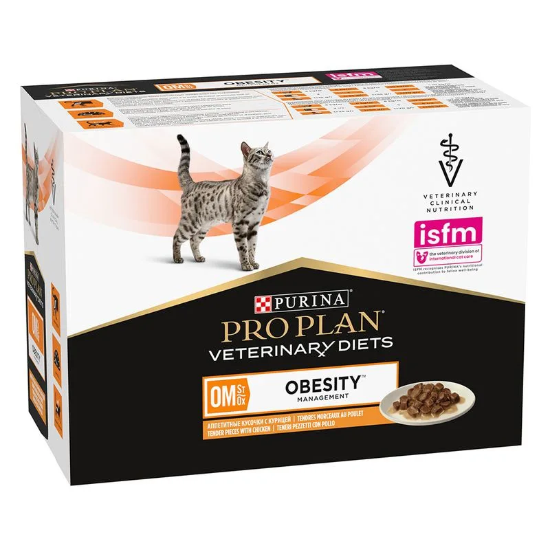 PURINA PRO PLAN Veterinary Diets Feline OM ST/OX - Obesity Management Pollo (Set %: 20 x 85 g)