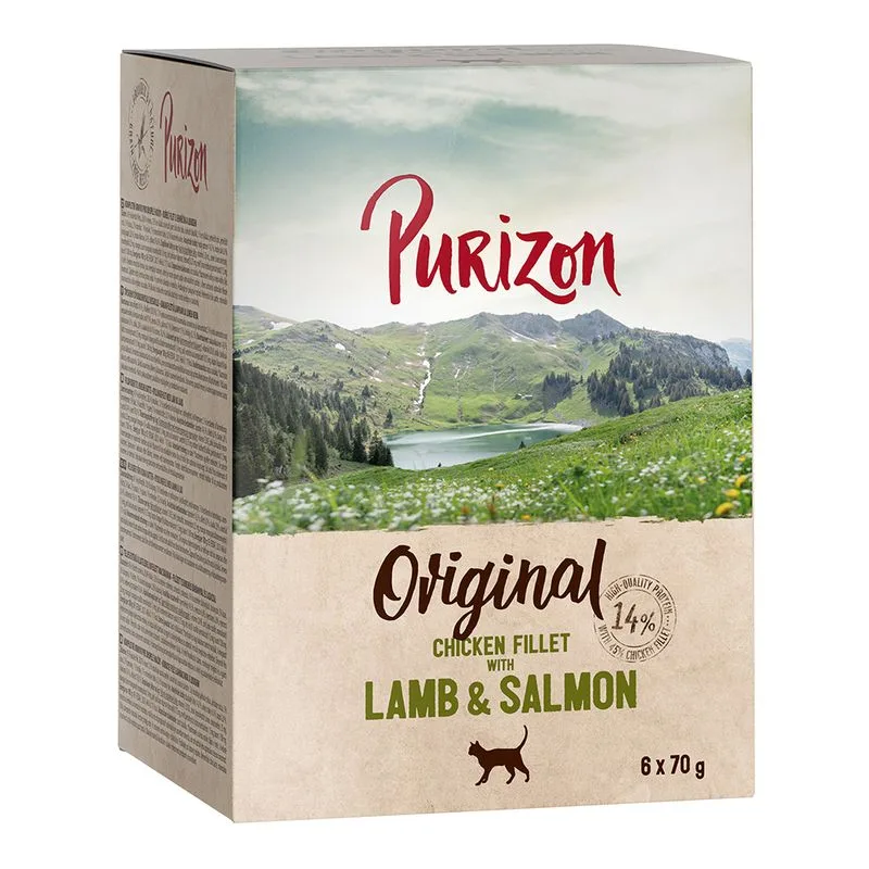 Purizon Adult 12 x 70 g - senza cereali (Filetto di Pollo con Salmone & Agnello)