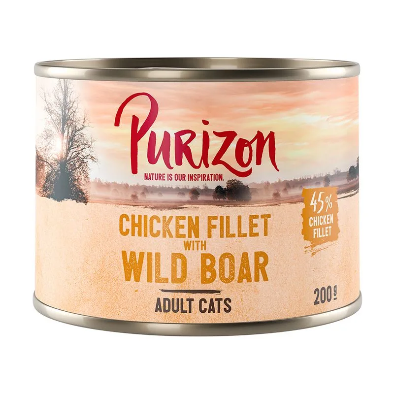 Purizon Adult 24 x 200 g - senza cereali (Filetto di Pollo con Cinghiale)