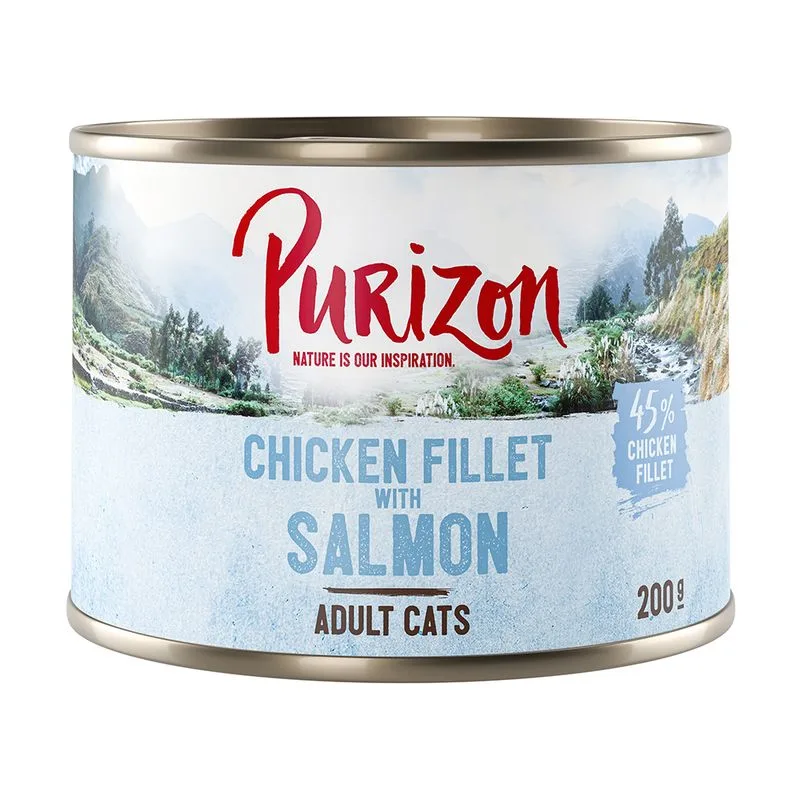 Purizon Adult 24 x 200 g - senza cereali (Filetto di Pollo con Salmone)