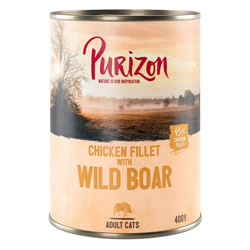 Purizon Adult 24 x 400 g - senza cereali (Filetto di Pollo con Cinghiale)