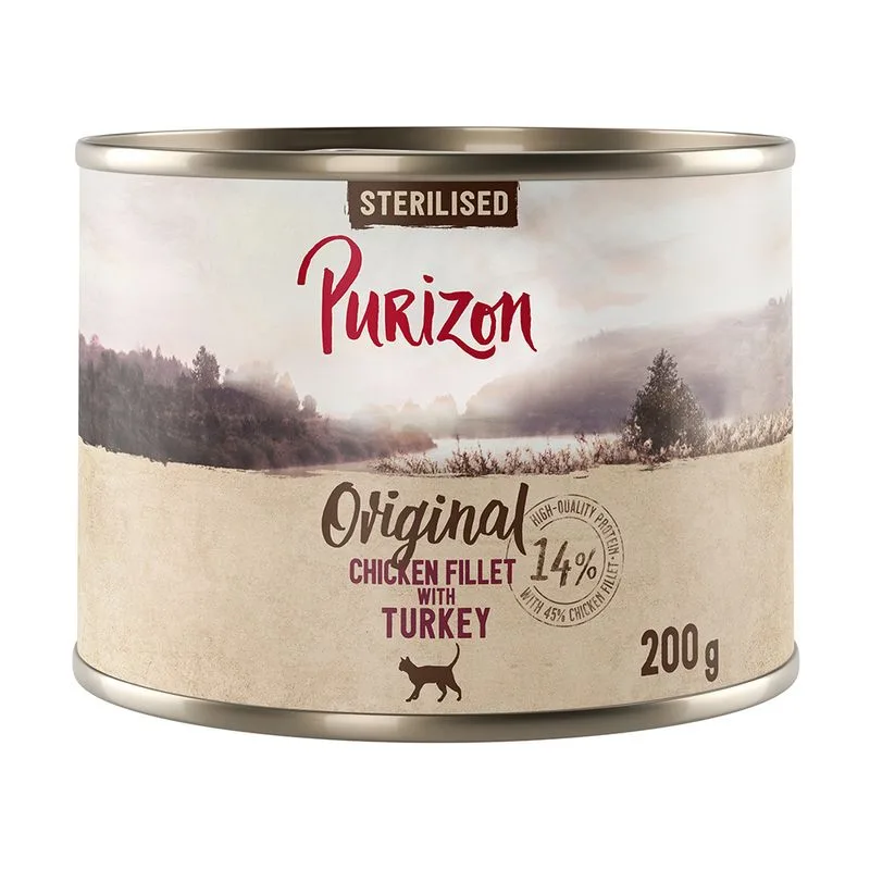 Purizon Adult Sterilised 6 x 200 g - senza cereali (Filetto di pollo con tacchino)