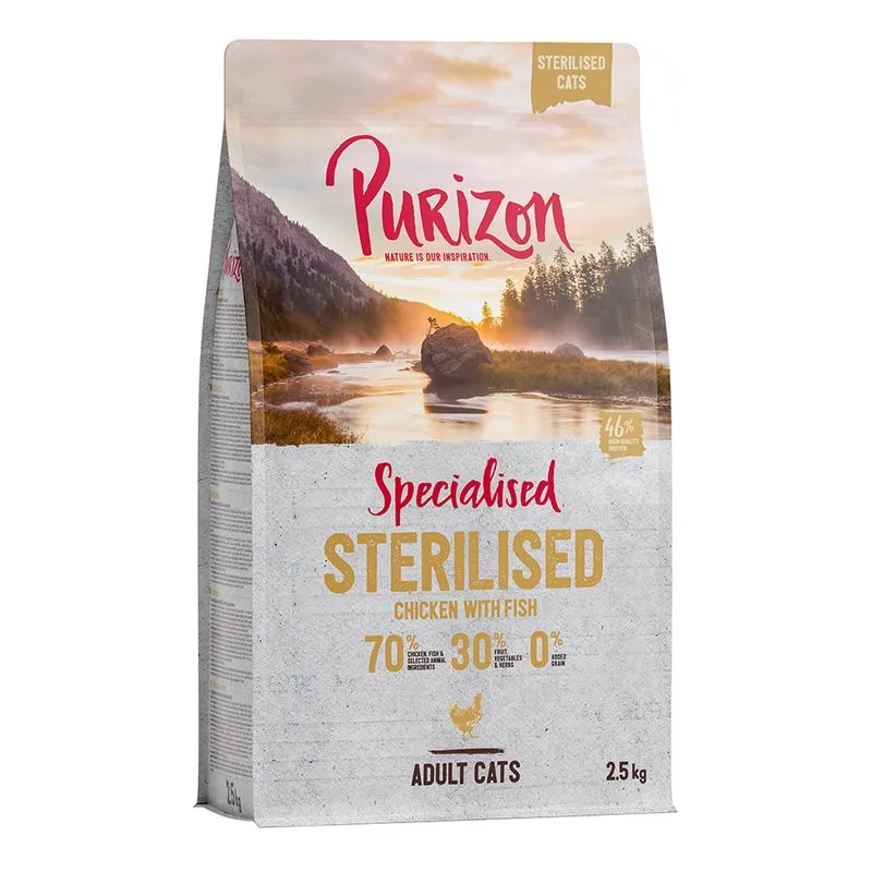 Purizon Adult Sterilised Pollo & Pesce - senza cereali (2,5 kg)
