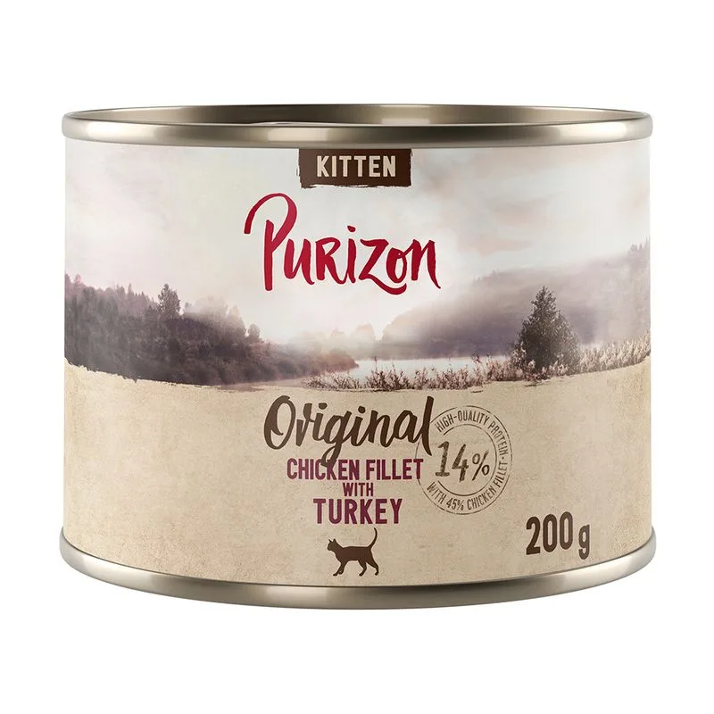 Purizon Kitten 6 x 200 g - senza cereali (Filetto di pollo con tacchino)