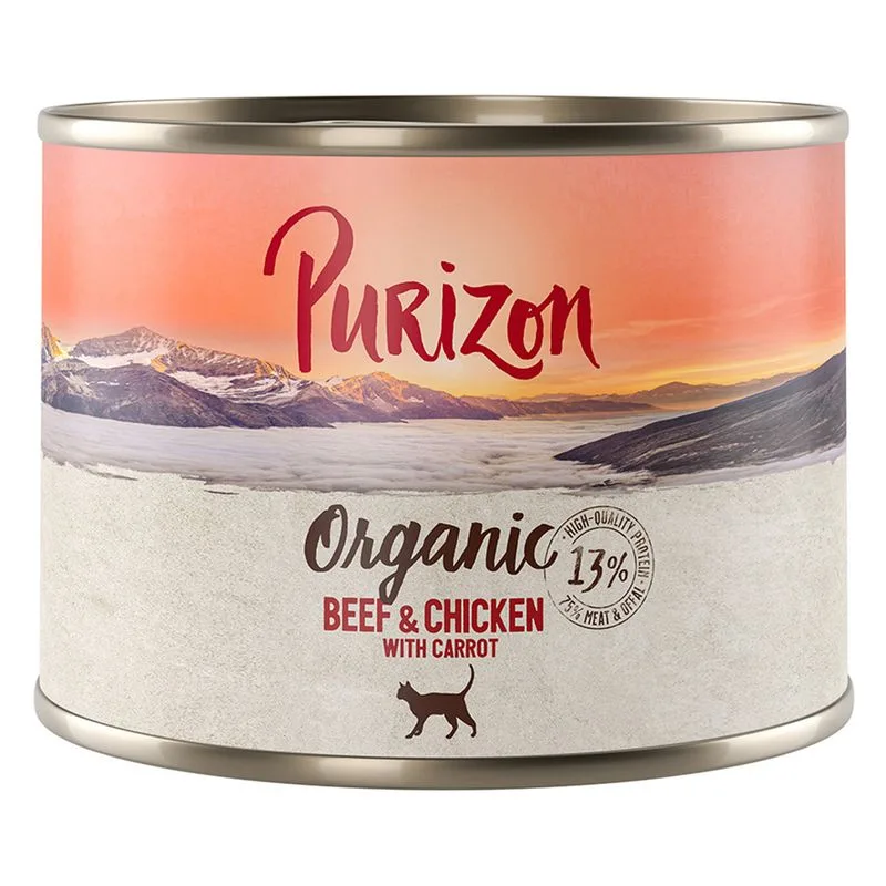 Purizon Organic 24 x 200 g (Manzo e Pollo con Carote)