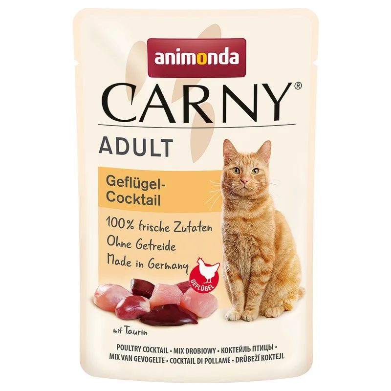 animonda Carny Adult Buste 24 x 85 g Umido per gatto (Cocktail di Pollame)