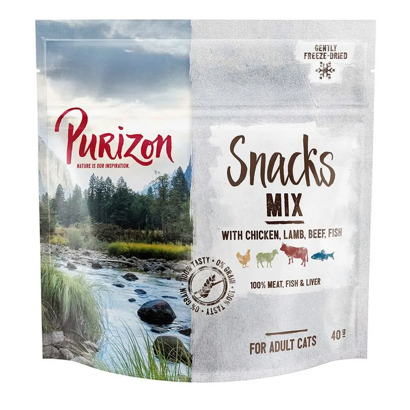 Purizon Snack per gatti Mix - senza cereali (Set %: 3 x 40 g)