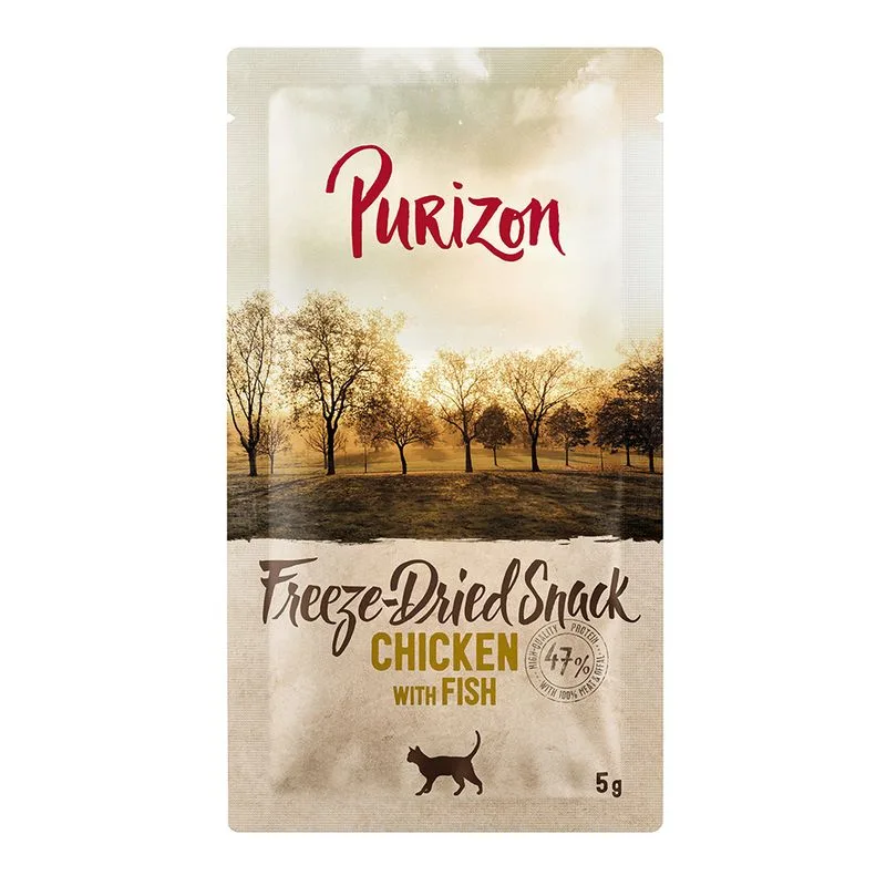 Purizon Snack per gatti Pollo con Pesce - senza cereali (5 g)