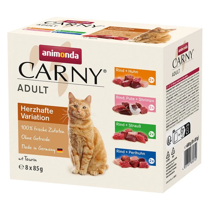 animonda Carny Adult Buste 24 x 85 g Umido per gatto (Mix saporito 4 gusti)
