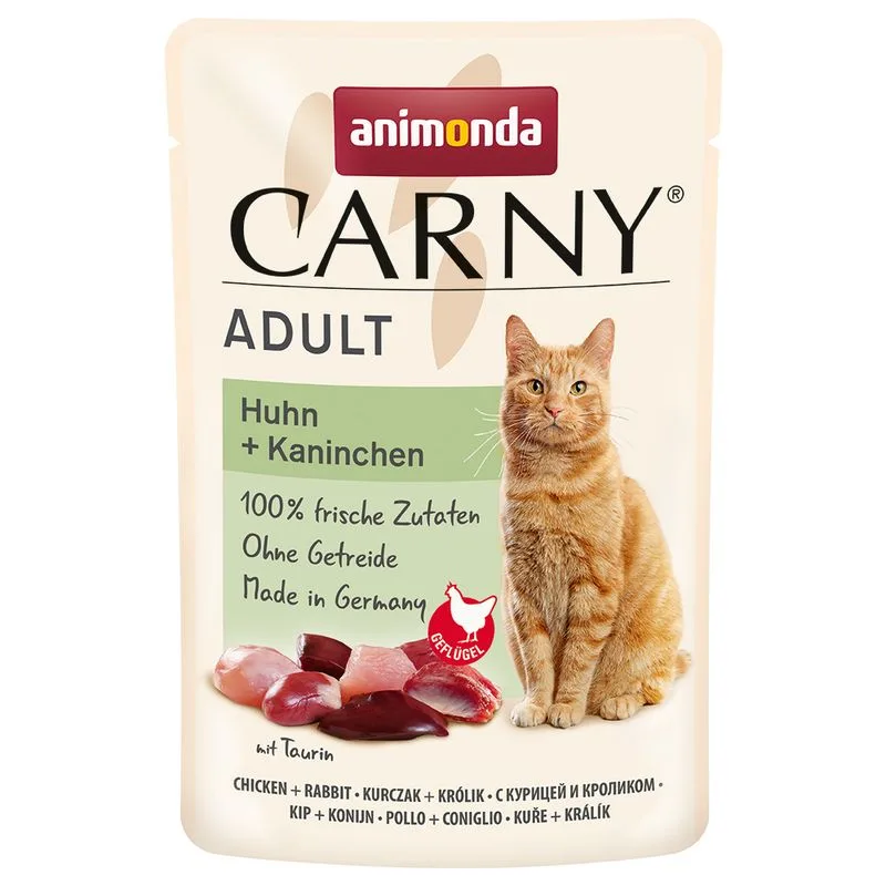 animonda Carny Adult Buste 24 x 85 g Umido per gatto (Pollo & Coniglio)