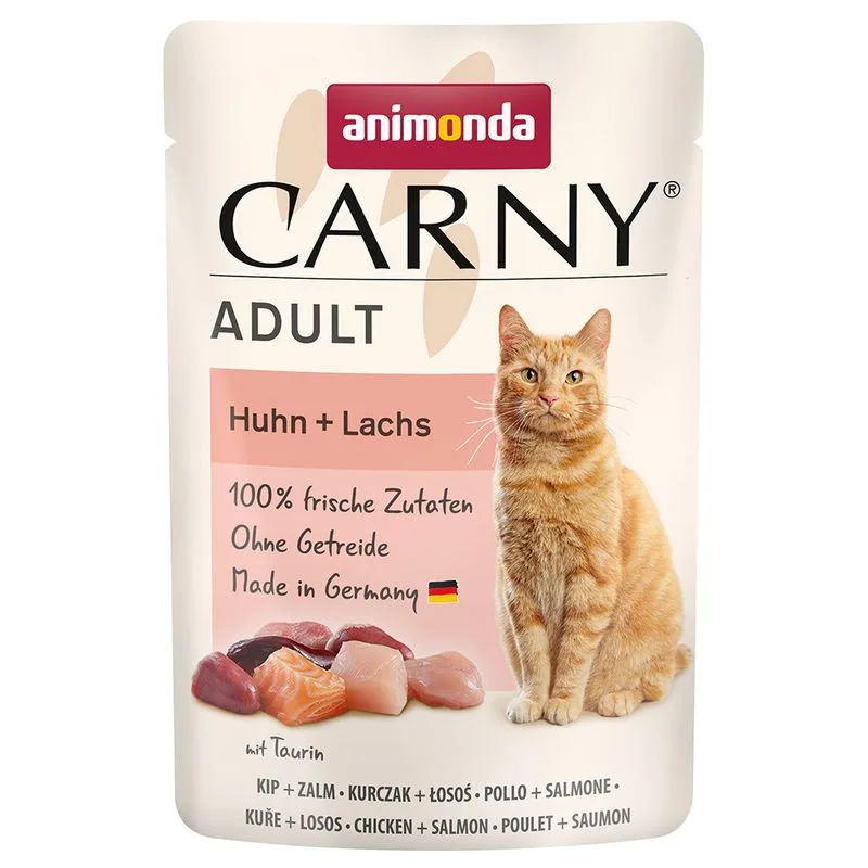 animonda Carny Adult Buste 24 x 85 g Umido per gatto (Pollo & Salmone)