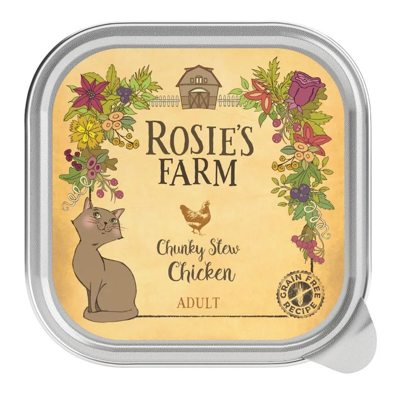Rosie's Farm Adult 16 x 100 g umido per gatti (Pollo)