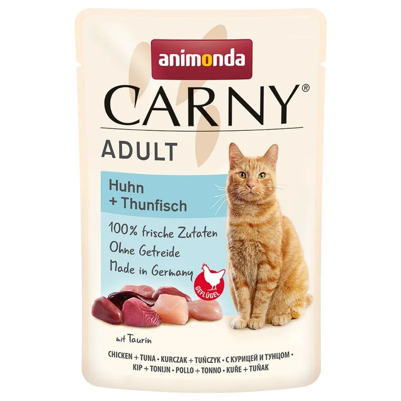 animonda Carny Adult Buste 24 x 85 g Umido per gatto (Pollo & Tonno)