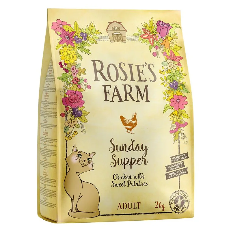 Rosie's Farm Adult Pollo con patate dolci Crocchette per gatti (Set %: 5 x 2 kg)