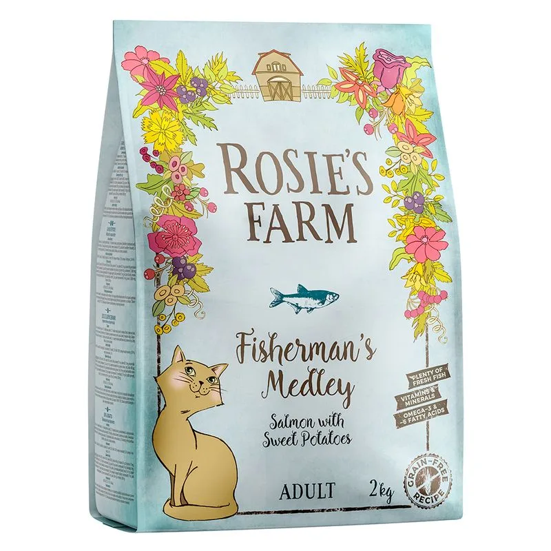 Rosie's Farm Adult Salmone con patate dolci Crocchette per gatti (Set %: 5 x 2 kg)