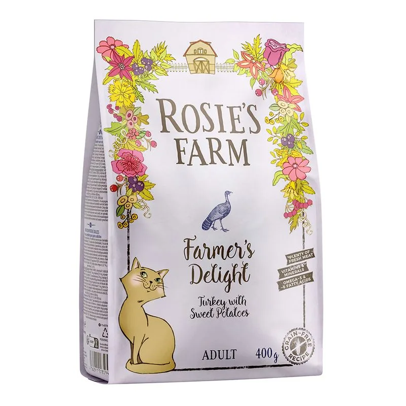 Rosie's Farm Adult Tacchino con patate dolci Crocchette per gatti (400 g)