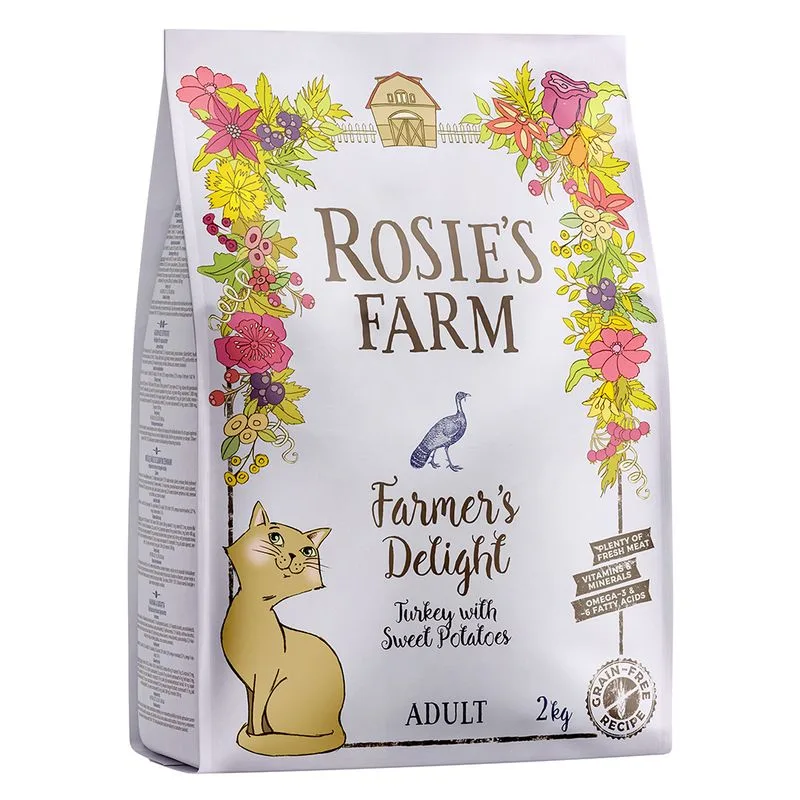 Rosie's Farm Adult Tacchino con patate dolci Crocchette per gatti (Set %: 5 x 2 kg)