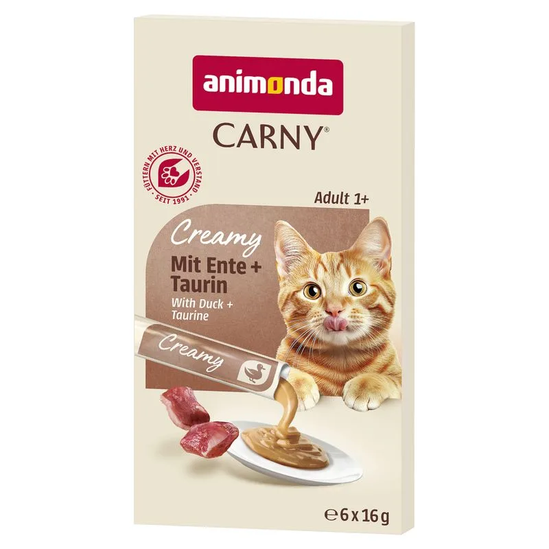 animonda Carny Adult Creamy (Set %: 24 x 16 g Anatra & Taurina)