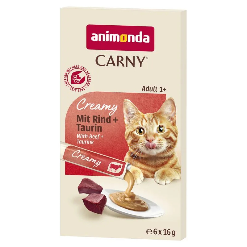 animonda Carny Adult Creamy (Set %: 24 x 16 g Manzo & Taurina)