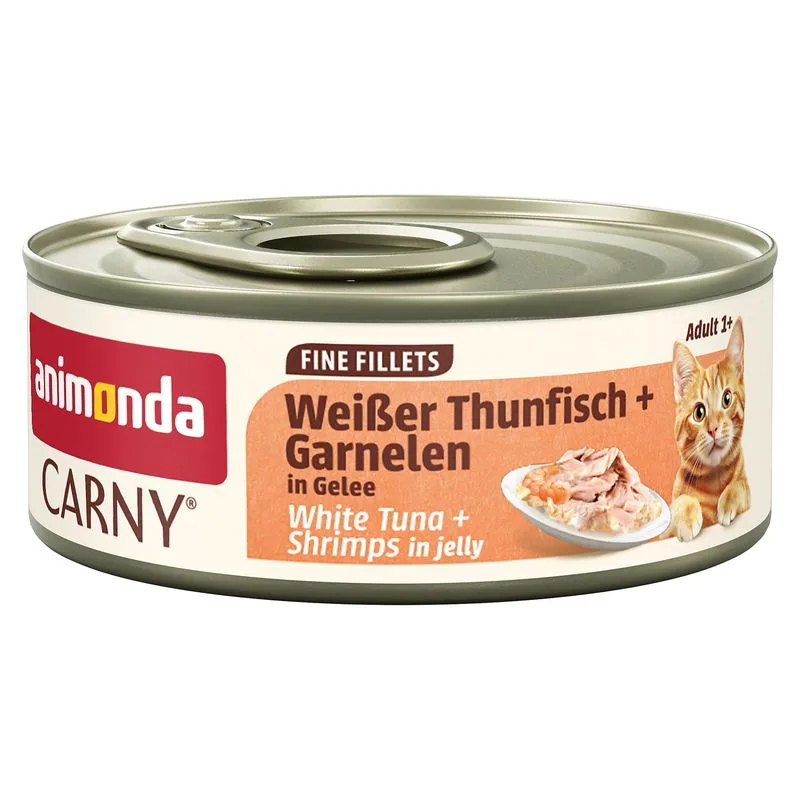animonda Carny Adult Fine Fillets in Gelatina 24 x 60 g (Tonno bianco & Gamberetti)