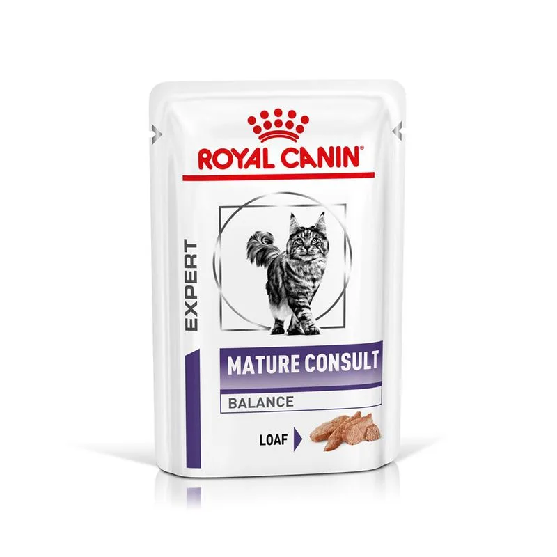 Royal Canin Expert Mature Consult Balance umido in Mousse per gatti (Set %: 24 x 85 g)