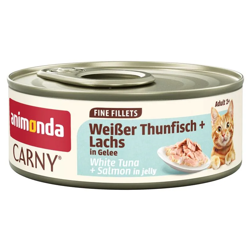 animonda Carny Adult Fine Fillets in Gelatina 24 x 60 g (Tonno bianco & Salmone)