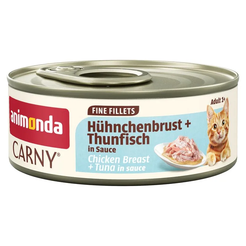 animonda Carny Adult Fine Fillets in Salsa 24 x 60 g (Petto di Pollo & Tonno)