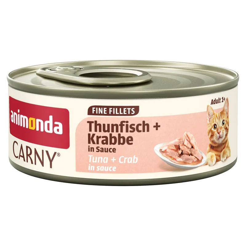 animonda Carny Adult Fine Fillets in Salsa 24 x 60 g (Tonno & Granchio)