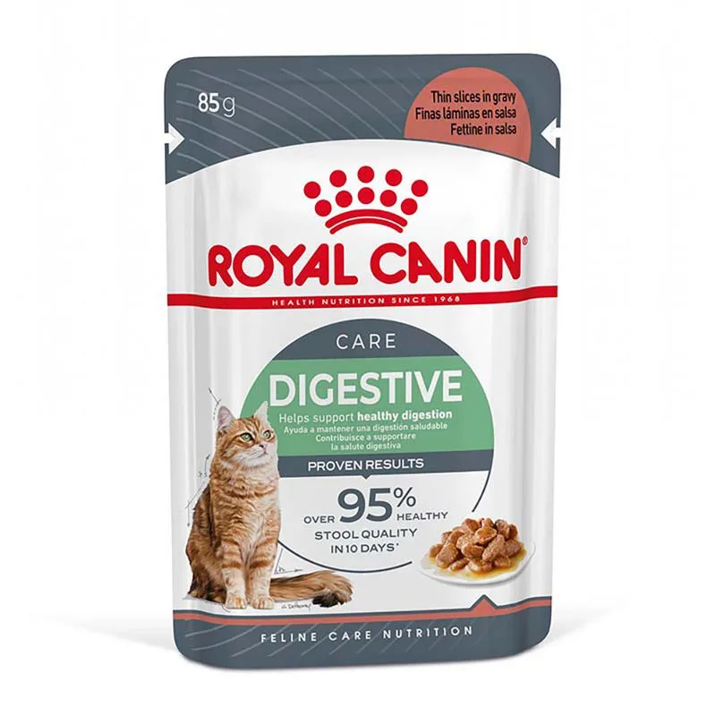 Royal Canin 48 x 85 g Alimento umido per gatti (Digest Sensitive in Salsa)