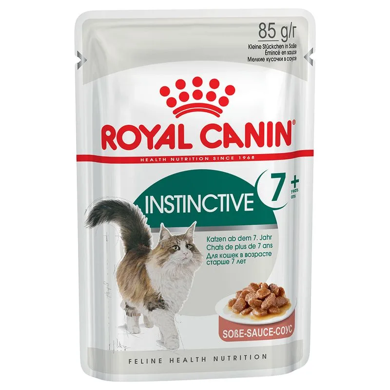 Royal Canin 48 x 85 g Alimento umido per gatti (Instinctive +7 in Salsa)