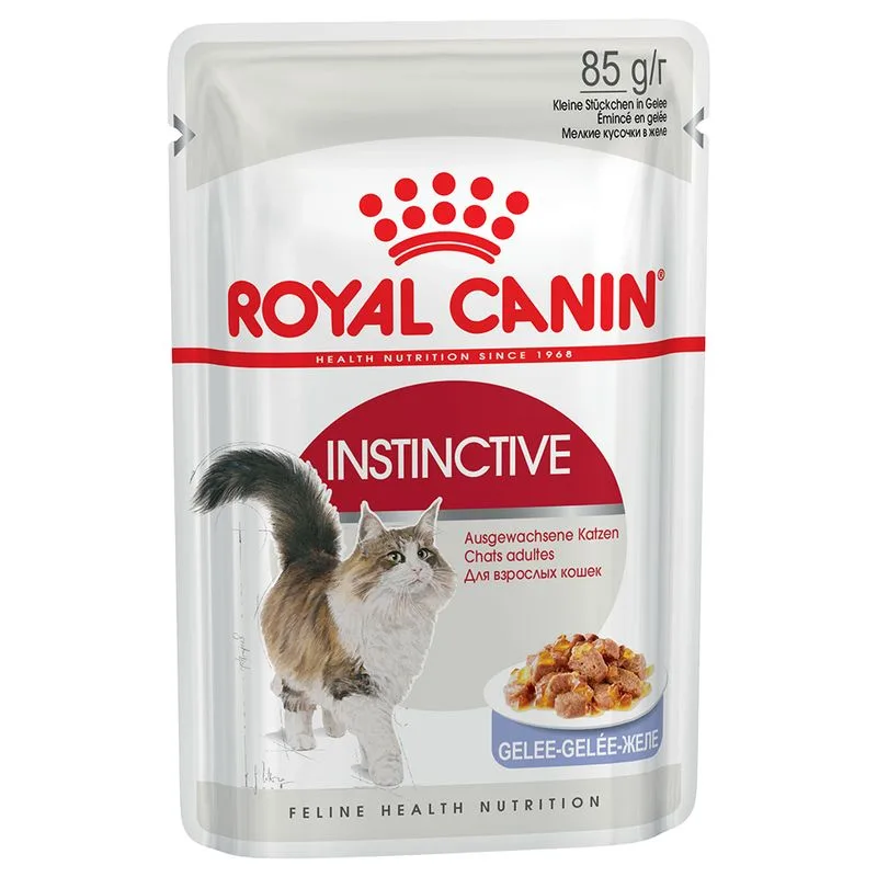 Royal Canin 48 x 85 g Alimento umido per gatti (Instinctive in Gelatina)