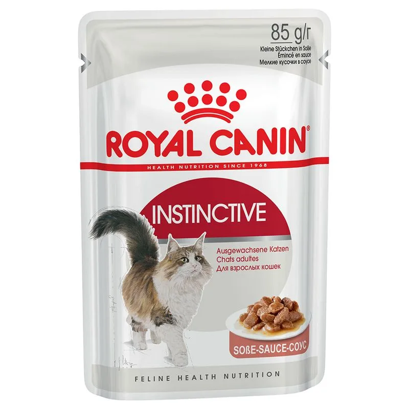 Royal Canin 48 x 85 g Alimento umido per gatti (Instinctive in Salsa)