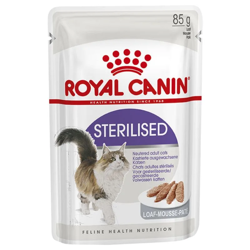 Royal Canin 48 x 85 g Alimento umido per gatti (Sterilised Mousse)