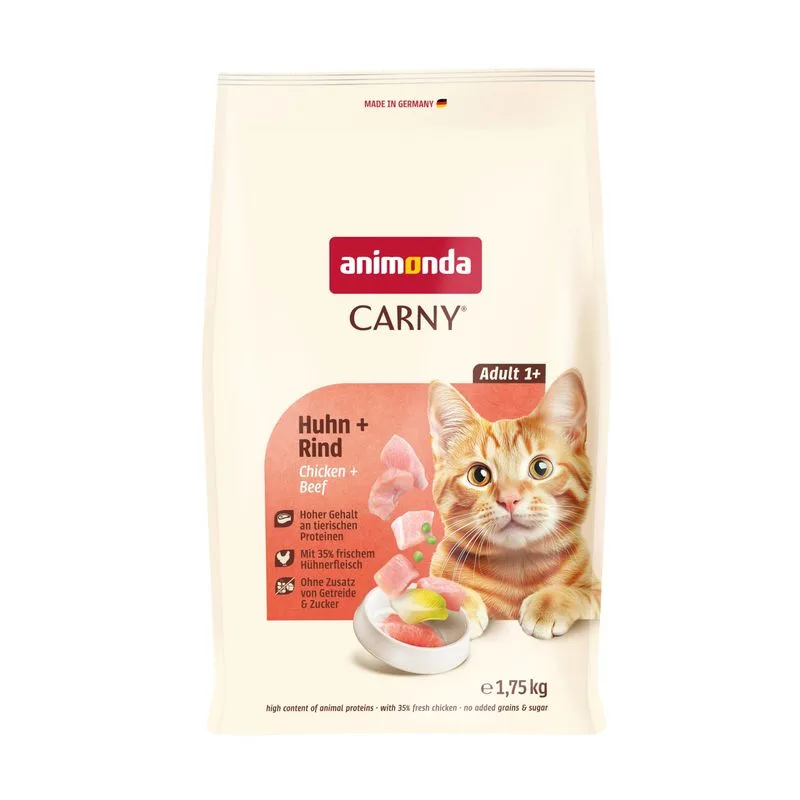 animonda Carny Adult Pollo + Manzo Crocchette per gatto (Set %: 3 x 1,75 kg)